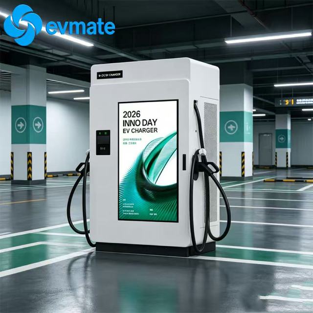 480kW DC Advertising EV Charging Station 55inch Touch Ad Display Customizable Connector High Efficiency Forced Air Cooling