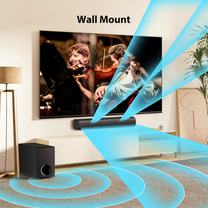 Barres de son pour téléviseur avec caisson de basses 2.1, son profond, petite barre de son, haut-parleur de moniteur, système de son surround pour cinéma maison - Product Image 3