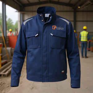 เสื้อแจ็คเก็ต Ttake รุ่นปกติ สีเทา ไซส์ S ชุดทำงาน ชุดป้องกันความปลอดภัย - Product Image 3
