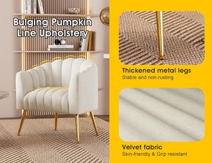 Moderno cómodo <span class=keywords><strong>Beige</strong></span> sofá individual sillón de gran tamaño calabaza terciopelo tapizado barril silla para sala de estar sofá Seccional de <span class=keywords><strong>tela</strong></span> - Product Image 6