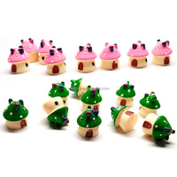 10er Pack Mini Mushroom House 3D Harz Handwerk dekorative Garten Miniatur Moos Statue,Terrarium Dekoration Spielzeug Zubehör