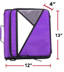 Muestra gratis BSCI bolsa de carpeta con cremallera 2 pulgadas 3 anillos, capacidad de 500 hojas, carpeta organizadora multibolsillo adecuada para escuela secundaria - Product Image 5