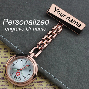 Personalised Engraved With Your Name Nurses Watch Hanging Medical Pocket Watch Men Women Quartz Doctor <strong>Midwife</strong> Nurses Fob Watch - Product Image 1