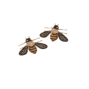 <b>Bee</b> Stud Earrings Zinc Alloy Rhinestone Insect Design Fashion Jewelry <b>Gift</b> Style 1 - Product Image 5