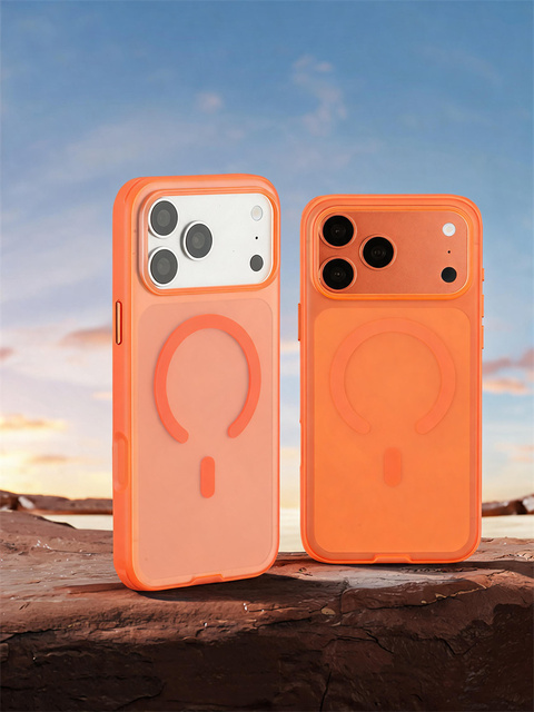 Matte Anti-Fingerprint Magnetic Phone Cover, TPU+PC Anti-Scratch Drop-Resistant Protective Case for IPhone 17/17 Pro/17 Pro Max