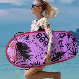 Planche de surf <span class=keywords><strong>gonflable</strong></span> en PVC améliorée planche de natation portable planche à pagaie durable en tissu brossé haute résistance résistant aux rayures - Product Image 6