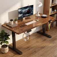 Bureau autoportant ultra moderne avec gestion des câbles et double moteur, table multifonctionnelle électrique à hauteur réglable pour le gaming et le bureau