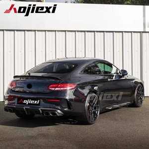 BS stile fibra di carbonio diffusore paraurti posteriore Splitter labbro per Mercedes Benz classe <span class=keywords><strong>C</strong></span> <span class=keywords><strong>W205</strong></span> <span class=keywords><strong>AMG</strong></span> C43 C63 Coupe 2015 + Upgrade Body Kit - Product Image 3
