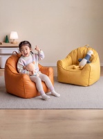Cremefarbenes Lazy Sofa im Petite Instagram-Stil, Gemütliches Bodensofa für Kleine Wohnzimmer, Balkon, Leseecke, Großhandel SF298