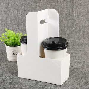 IMEE Portavasos de Papel Desechables Personalizados para Llevar Bebidas, Paquete de 2, Caja para Transportar Bebidas con Asa - Product Image 2