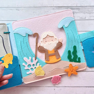 친환경 몬테소리 맞춤형 기본 기술 성경 종교 펠트북 교육용 장난감 어린이용 조용한 책 아기용 - Product Image 2