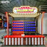 Tolefun CE Stand de jeu de fléchettes à ballons pour parcs d'attractions et fêtes foraines, Stand de tir aux ballons, Éclairage LED pour foire et centre commercial