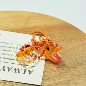 Nouveau porte-clés dinosaure en PVC dégradé, pendentif créatif personnalisé pour sac d'étudiant, boîte de rangement pour écouteurs, décoration anti-perte - Product Image 4