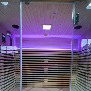Prix pas cher 4 personne intérieur loin Ifnrared Sauna cabine basse Emf Sauna intérieur avec thérapie par la lumière rouge - Product Image 4