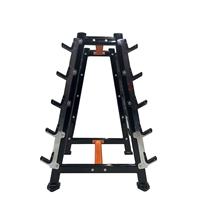 Support de rangement 2-en-1 robuste pour haltères et barres en fer – Caractéristiques de sécurité, stabilité et durabilité pour salle de sport commerciale