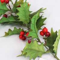 Dekorasi pohon Natal cabang tunggal 68cm produk Berry desain baru latar belakang dinding Paskah Hari Valentine rumah buah Holly