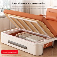 Canapé-lit convertible pliable multifonctionnel avec rangement, lit simple rétractable tendance pour petits appartements, chambre et salon
