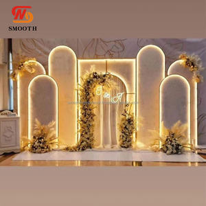 SMOOTH Set of 9 Wedding Backdrop Frame Heavy Duty Adjustable Wedding Backdrop Stand Stage Decoration - Product Image 1