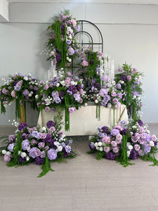 Nuovo Set Floreale <span class=keywords><strong>Viola</strong></span> Serie Monet per Arco Nuziale, Decorazione Scenografica, Fiori Artificiali - Product Image 3