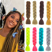 Extensions de cheveux synthétiques pré-étirées en gros OEM/ODM pour tresses jumbo, plusieurs couleurs, tresses torsadées, perruque tressée africaine