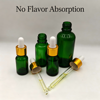 Flacons compte-gouttes en verre vides de 5 ml, 10 ml, 15 ml, 20 ml, vert, bleu, ambre, étanches, rechargeables pour huiles essentielles, cosmétiques