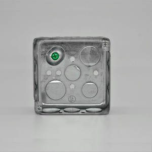 Boîtiers de sortie, prix d'usine, boîte de distribution en acier métallique, conduit, 4 pouces carrés, 1-1/2 pouces de profondeur, boîte de jonction de câblage électrique - Product Image 5