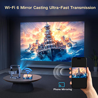 Mini Proyector Portátil C9 Compatible con 3D, 4K, Cine en Casa, Enfoque Automático, BT, WIFI, LED, LCD, Android, Altavoces Integrados