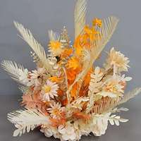 Fleur artificielle en soie en pot pour mariage, produit fini, décoration pour chemin de table en T, arrangement floral de mariage