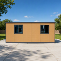 Conteneur extensible en bois clair à grain apparent, solution de cabine préfabriquée robuste pour l'hébergement des travailleurs de chantier – Solution en gros