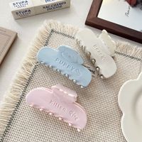 NOUVEAU – Pinces à cheveux en acétate de 10 cm, faites à la main, avec logo gravé, motif animal, pour femmes – Accessoires de mode coréens pour filles