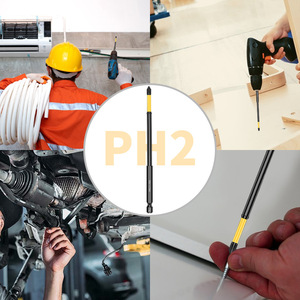 Guest Quality Phillips <b>Screwdriver</b> Bit 150mm PH2 Magnetic S2 Steel 1/4 Hex Shank Industrial Grade - Product Image 3