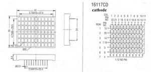 Màu xanh vuông 11x7 Dot ma trận <span class=keywords><strong>7x11</strong></span> <span class=keywords><strong>Led</strong></span> Dot ma trận hiển thị - Product Image 5