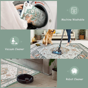 Medaglione orientale Vintage 6x9 stampato personalizzato per la casa sala da pranzo <span class=keywords><strong>sotto</strong></span> <span class=keywords><strong>il</strong></span> <span class=keywords><strong>tavolo</strong></span> tappeto sottile da soggiorno - Product Image 4