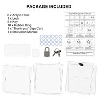 Hot Sale Rose Gold Acryl Hochzeits karte Spar büchse mit Schloss Hochzeit Wunsch gut Charity Spenden box 2 Käufer Lieblings