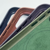 Coque de téléphone personnalisée en tissu technique avec logo, aimant puissant, dos simple, antichoc pour iPhone Air 17 16 15 Pro Max Sjk1113