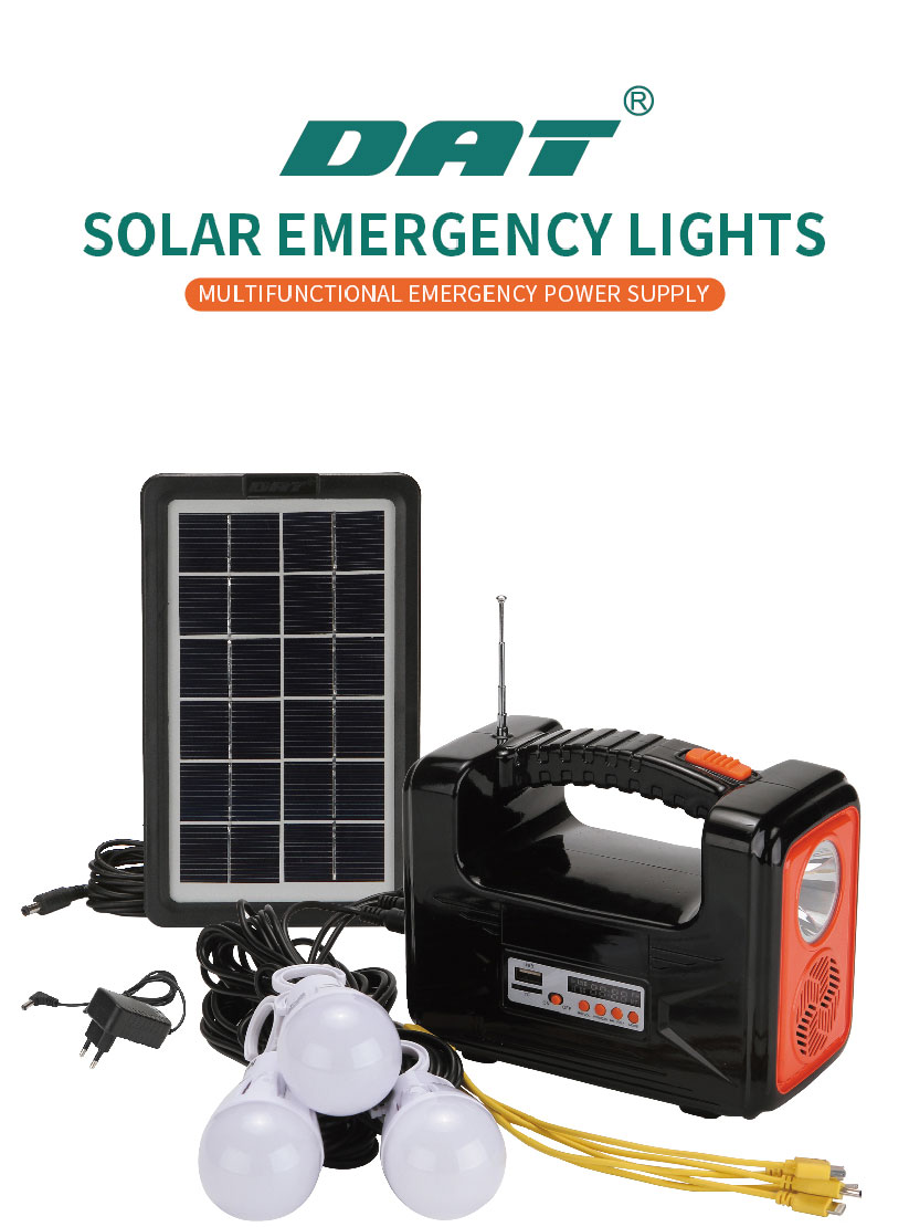AT-9011B DAT solar lighting system kits with MP3 and radio DC solar lighting kits with USB mobile phone function