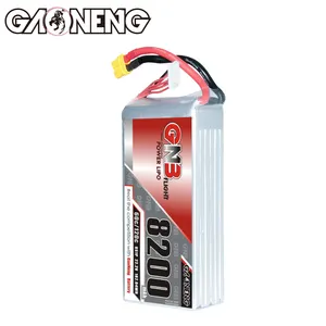 गर्म बिक्री GAONENG GNB 8200mAh 6S 22.2V 60C 120C XT60 RC LiPo बैटरी एयर ड्रोन हाई डिस्चार्ज C रेटिंग परफॉर्मेंस हेलीकॉप्टर