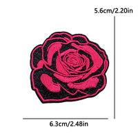 Patch en tissu brodé fluorescent style Western Cowboy, lettrage punk, tête de taureau rose colorée, en stock, transfrontalier