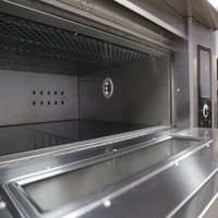 Four à gaz à double étage avec portes en verre résistant à la chaleur, four de cuisson commercial pour une production de boulangerie efficace