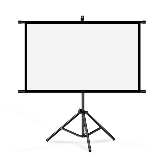 Topleo Portable Foldable Tripod Projector Screen with Stand Fast Fold Outdoor Anti Light Projector Screen
