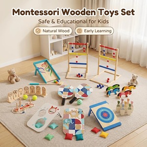 Jouet éducatif interactif pour enfants en <span class=keywords><strong>bois</strong></span> Montessori, animaux arc-en-ciel, respectueux de l'environnement, pour l'éducation précoce |   OEM ODM Vente en gros - Product Image 5