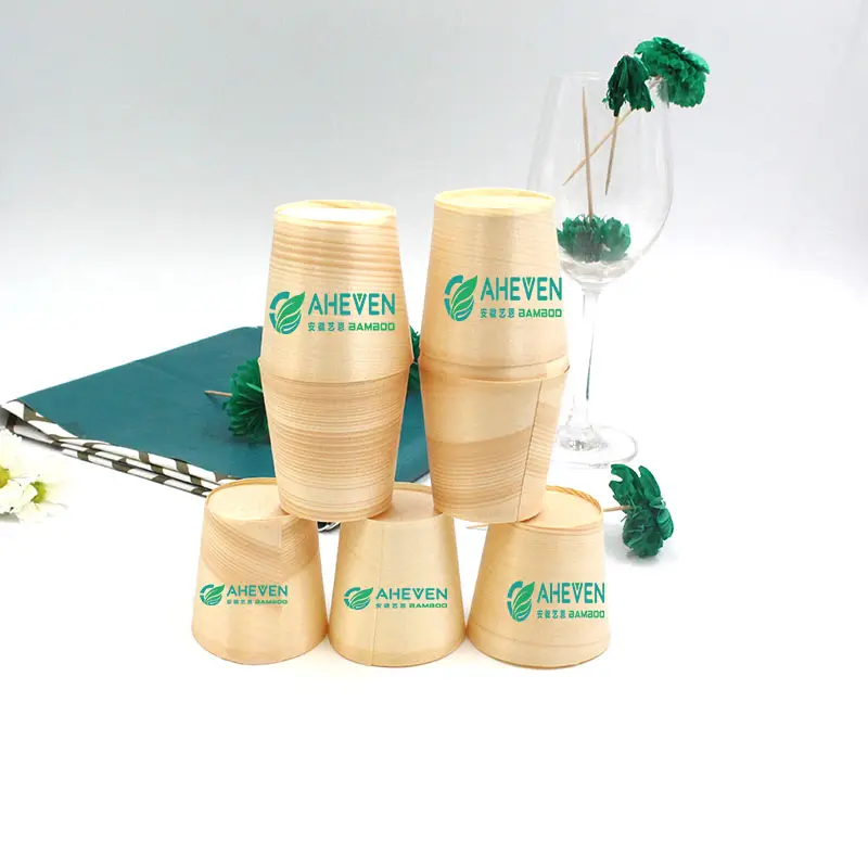 Tianhui — tasse à usage unique en bois de pin, matériel naturel de qualité stable, consommation directe