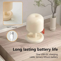 Mini lampe de nuit créative en forme de champignon, rechargeable par USB, pour bar à café, décoration de la maison, chambre à coucher