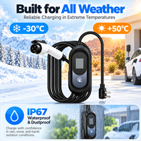 Chargeur EV portable Type 1 J1772 Niveau 1 Niveau 2 ETL FCC RoHS 16A 32A 40A 48A 120V 240V 1.92kW 3.84kW 7.6kW 9.6kW 11.5kW LCD