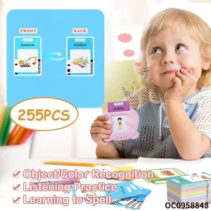 Custom montessori toys english learning machine flash cards for kids educational