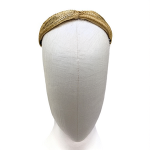 Bandeau à paillettes avec bande élastique pour femmes, couleur or, accessoire de cheveux élégant pour fête - Product Image 2