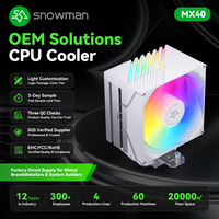 Dissipateur thermique en cuivre à tour unique avec 4 caloducs et refroidisseur PWM pour les programmes B2B d'acheteurs en gros, avec 120 brevets indépendants, personnalisation OEM ODM