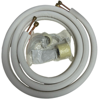Prix fabricant : Kit de tuyauterie en cuivre isolé pour climatiseur 1/4'' et 3/8'' avec accessoires