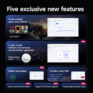Topspeed 2.4G BT không dây RGB 7.1 Stereo âm thanh chơi game tai nghe độ trễ thấp 2000mAh giảm tiếng ồn tương thích PC ps5 djs thể thao - Product Image 6