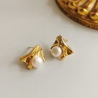Boucles d'oreilles élégantes en plaqué or pour femmes, bijou avec perles d'eau douce, en argent Sterling 925, offre spéciale, 7 à 8mm